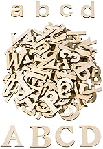 LET'S DIY Laser Cut Wooden Letters 1.5-Inch MDF Alphabet A-Z Upper & Lowercase, Durable Wooden Letters for Crafts, DIY Projects, Wall Décor, Personalized Art
