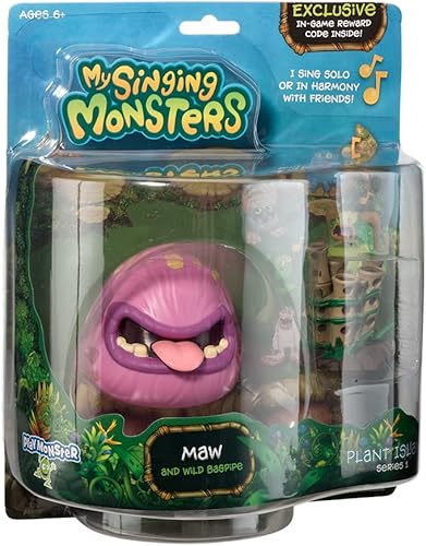 My Singing Monsters Maw - Figura canta solo o en sincronización con otras figuras - con accesorio Wild Bagpipe