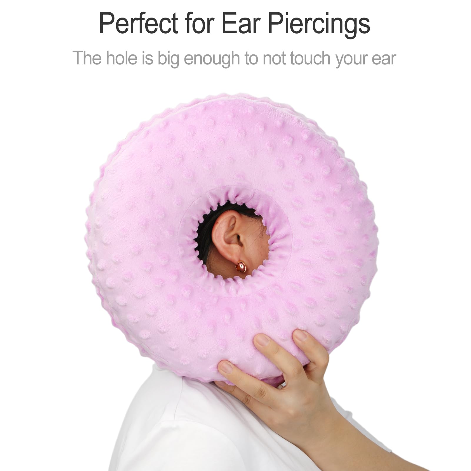 Ear Piercing Pillow For Side Sleepers With Ear Hole, O-Shaped Side Sleeping Pillow, Ear Guard Pillow Relief Ear Pain Ear Inflammation Pressure Sores