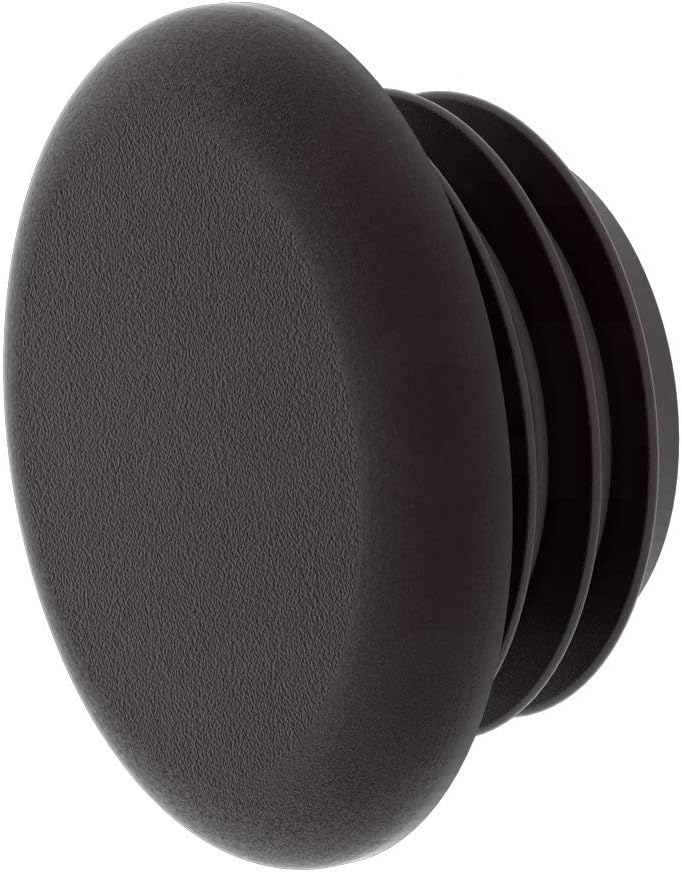 RNPP2.5BK1 Round Schedule 40 Tubing Plug - for 2.875 (2-7/8) Tubes - Tube Wall: .203 (2.50 Sched 40) - Flat - Black LDPE MOCAP (qty250)