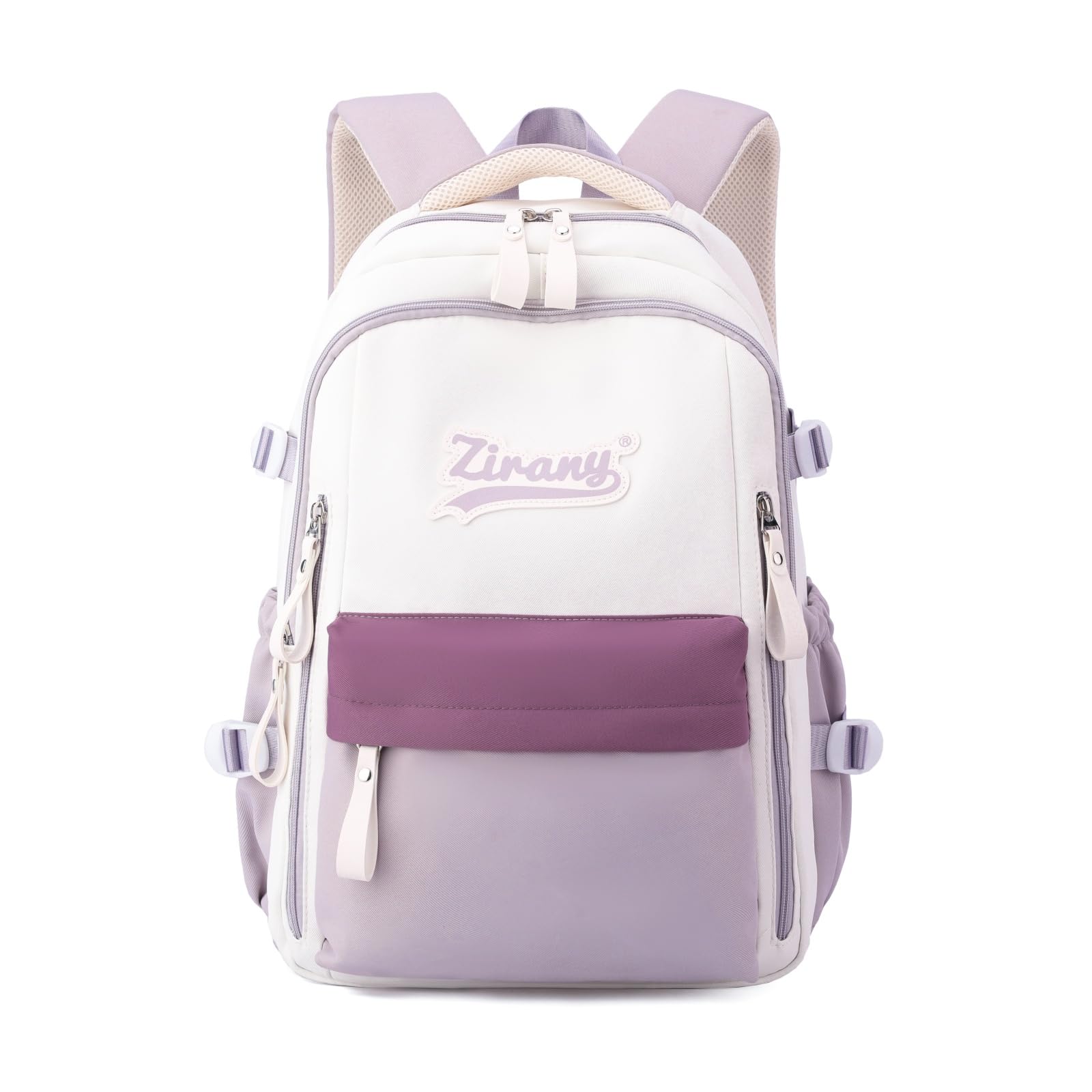Tanou Mochila Escolar Niñas Adolescentes, Mochilas Grandes Escolares para Niña Chica de 9 a 16 años, Elegante Mochilas para Instituto de Nylon, Morado