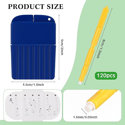 Miniatura 2 de TrelaCo 120 filtros de cera para audífonos, kit de limpieza auditiva, accesorios para herramientas de limpieza, paquete de 15 (0.039 pulgadas)