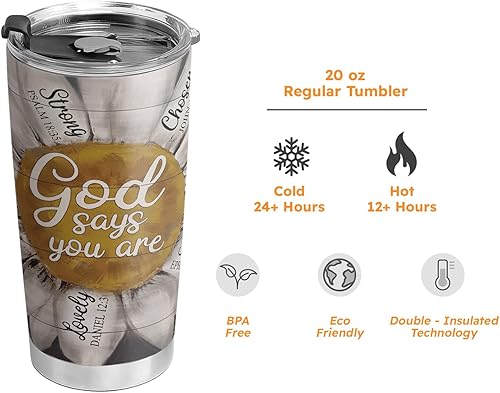 Miniatura 5 de 64HYDRO Regalos cristianos de 20 onzas para mujeres, regalos religiosos para mujeres, regalos de San Valentín para ella, termo de café para mujer,