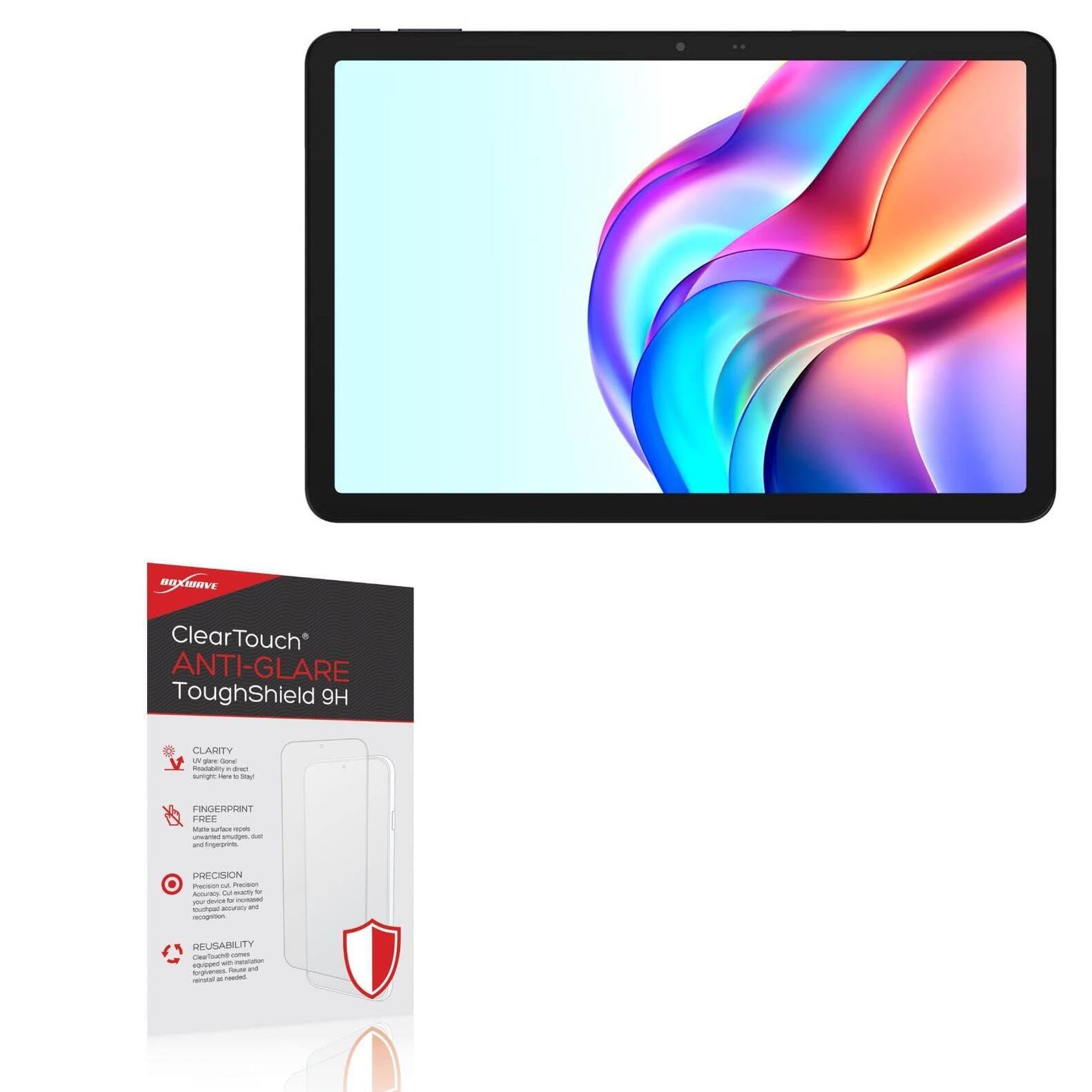 BoxWave Screen Protector Compatible with Tecno Megapad 11 - ClearTouch Anti-Glare ToughShield 9H (2-Pack), Anti-Glare 9H Tough Flexible Film Screen Protector
