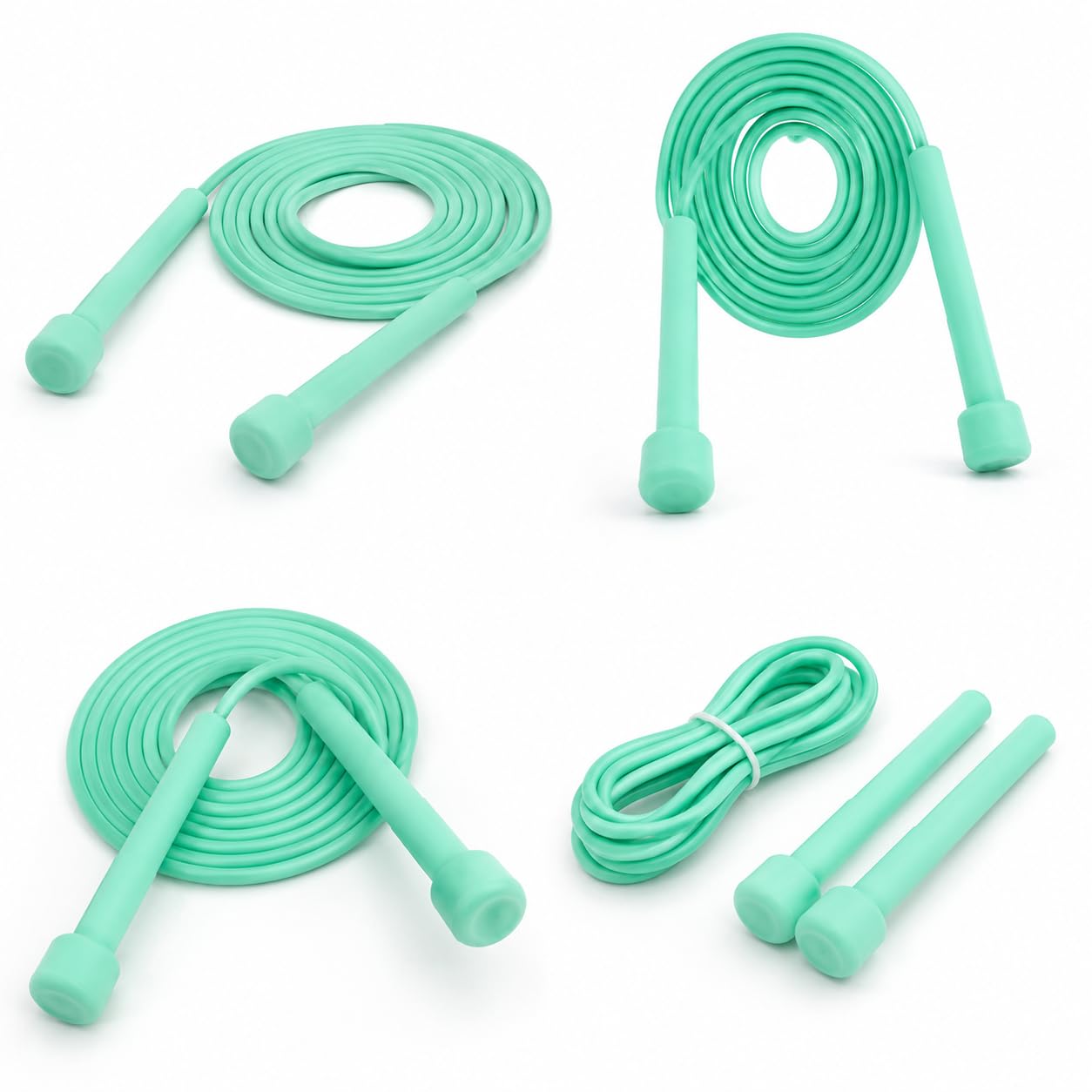 Adjustable Speed Jump Rope for Men & Women | Tangle-Free PVC Skipping Rope | Lightweight Fitness Rope for Cardio, Weight Loss, Crossfit, Boxing, Home Gym Exercise | Mint Green-image-7