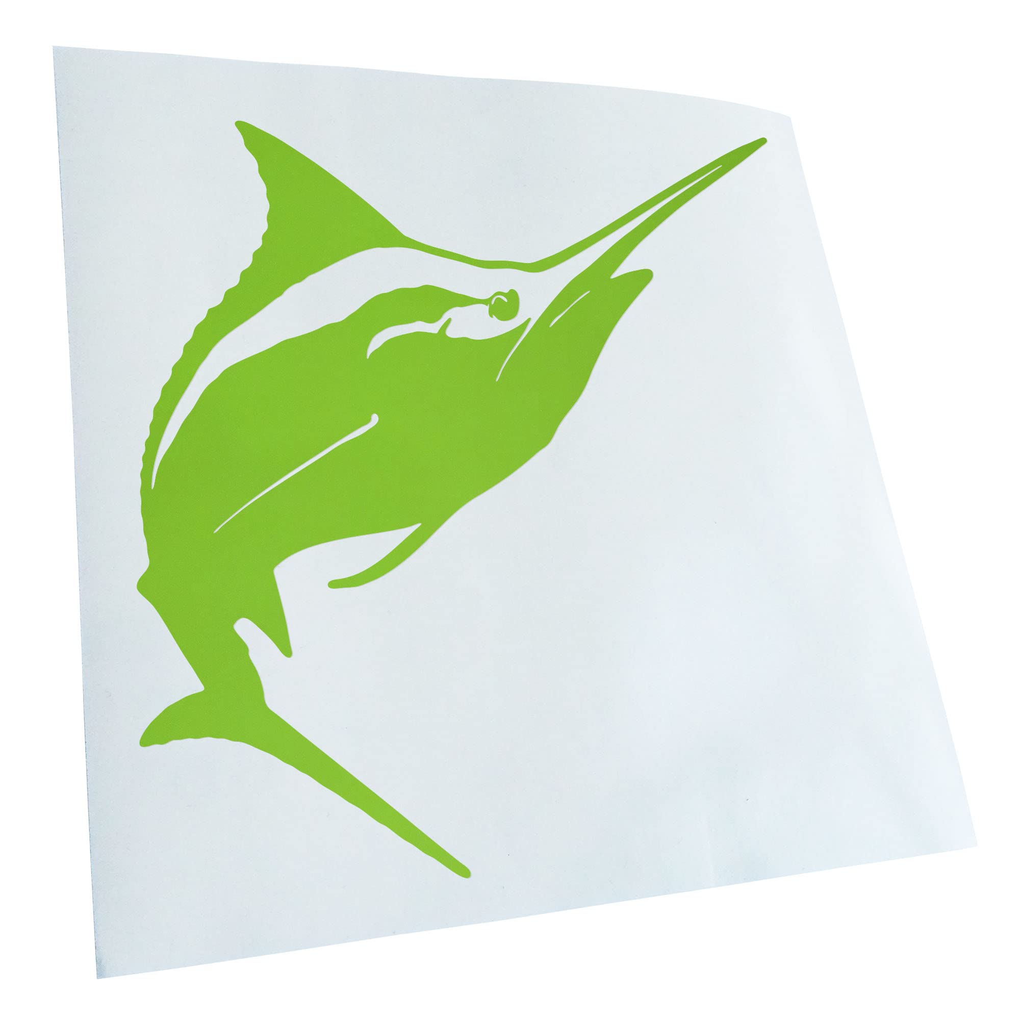 Kiwistar - Car Sticker - Green - 60 x 60 cm Swordfish - Rear Window Car Sticker Weatherproof for Car Truck Moped Truck - Sticker Exterior Self-Adhesive Tuning Accessories for Window Vehicle