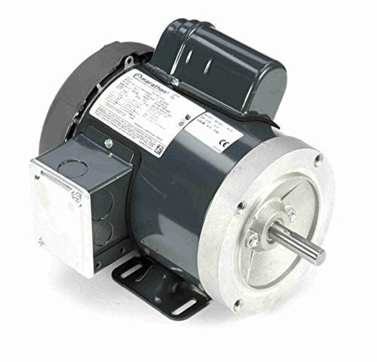Marathon G572 56C Frame 56C17F5322 TEFC General Purpose Motor, 1 Phase, C-Face, Ball Bearing, 3/4 hp, 1800 RPM, 1 Speed, 115/208-230 VAC