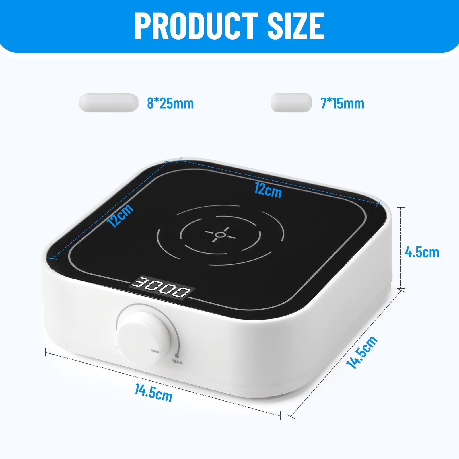 Digital Magnetrührer 350-3000UpM 5L Labor Magnetrührer mit LED-Display mit 2 Rührfisch Magnetic Stirrer Mixer Labor Rührer 145mm 5000ml magnetic stirrer