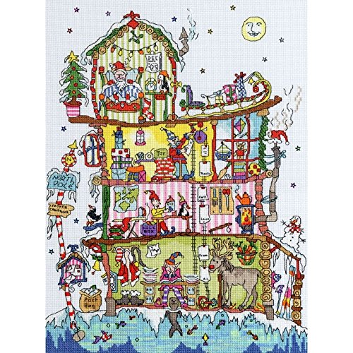 Bothy Threads Cross Stitch Kit - Cut Thru' North Pole House