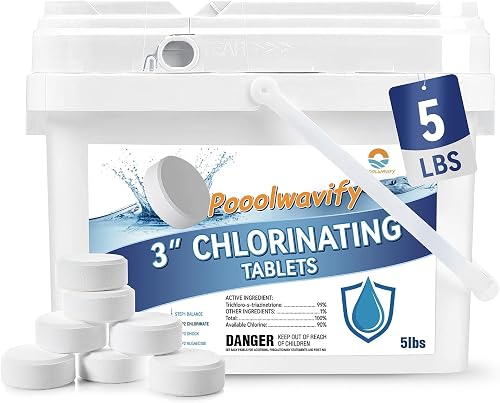 5LBs 3inch Chlorine Tablets for Swimming Pools & Spa Slow Dissolving