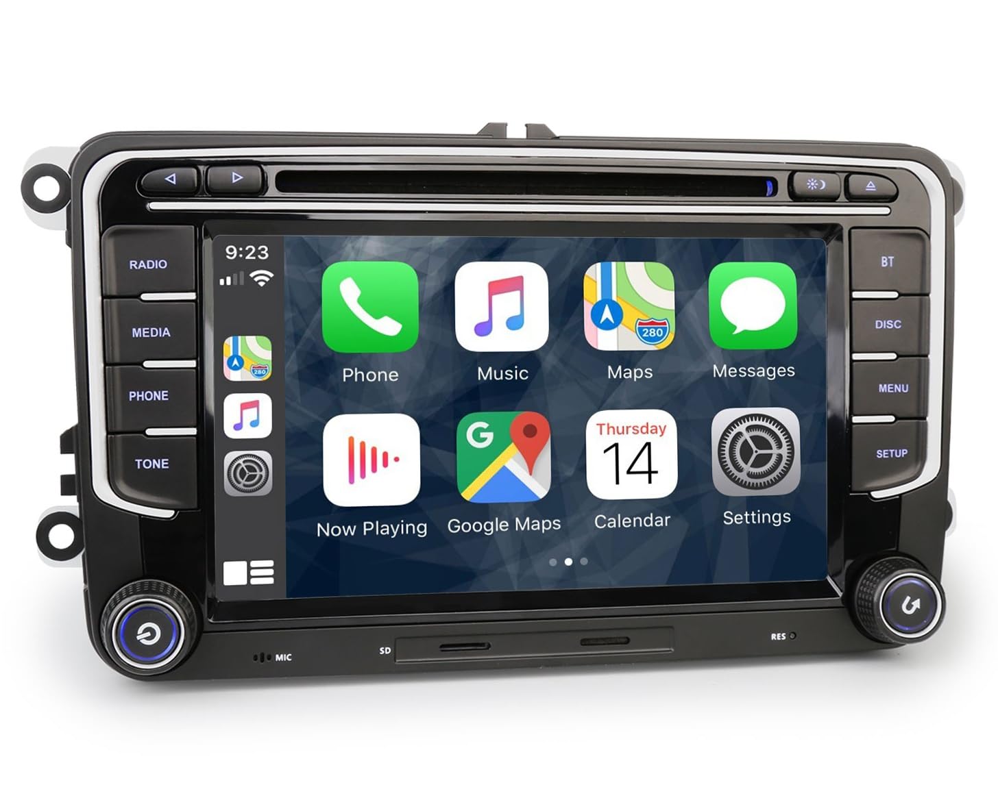 Erisin 7-calowy samochód stereo DVD nawigacja satelitarna do VW Transporter T6 Crafter 2 Amarok Caddy MK3 MK4 Polo 6R ŠKODA Yeti Wireless Carplay Android Auto DSP Bluetooth Wifi DAB+ Radio