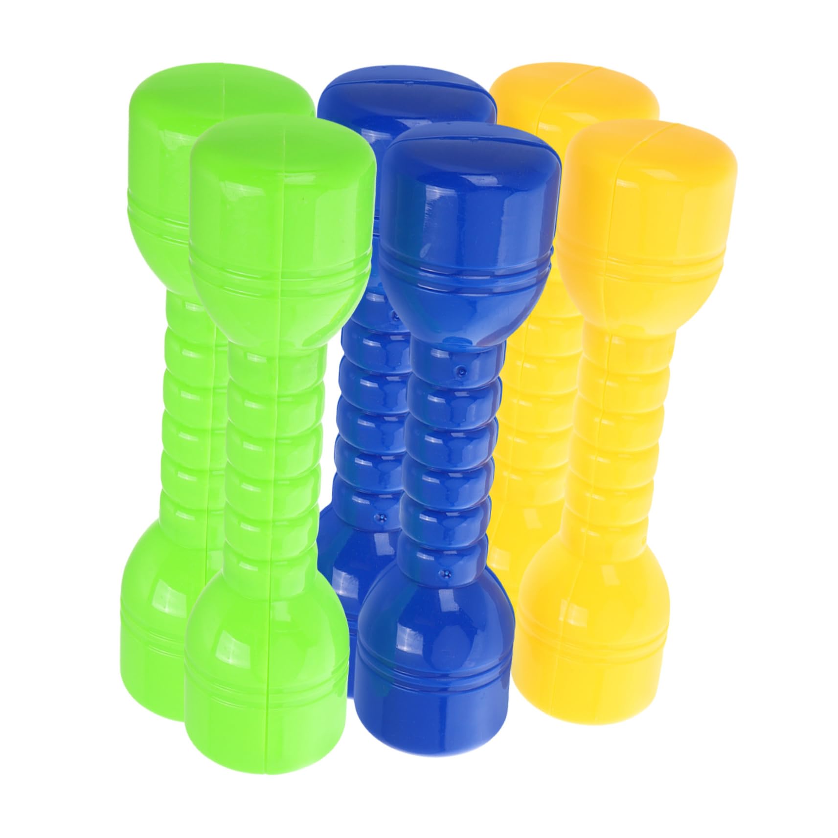 VANZACK 6 Pcs Plastic Dumbbells for Ergonomic Exercise Weights for Morning Fitness Material for Kindergarten Activities Random Color Random Color