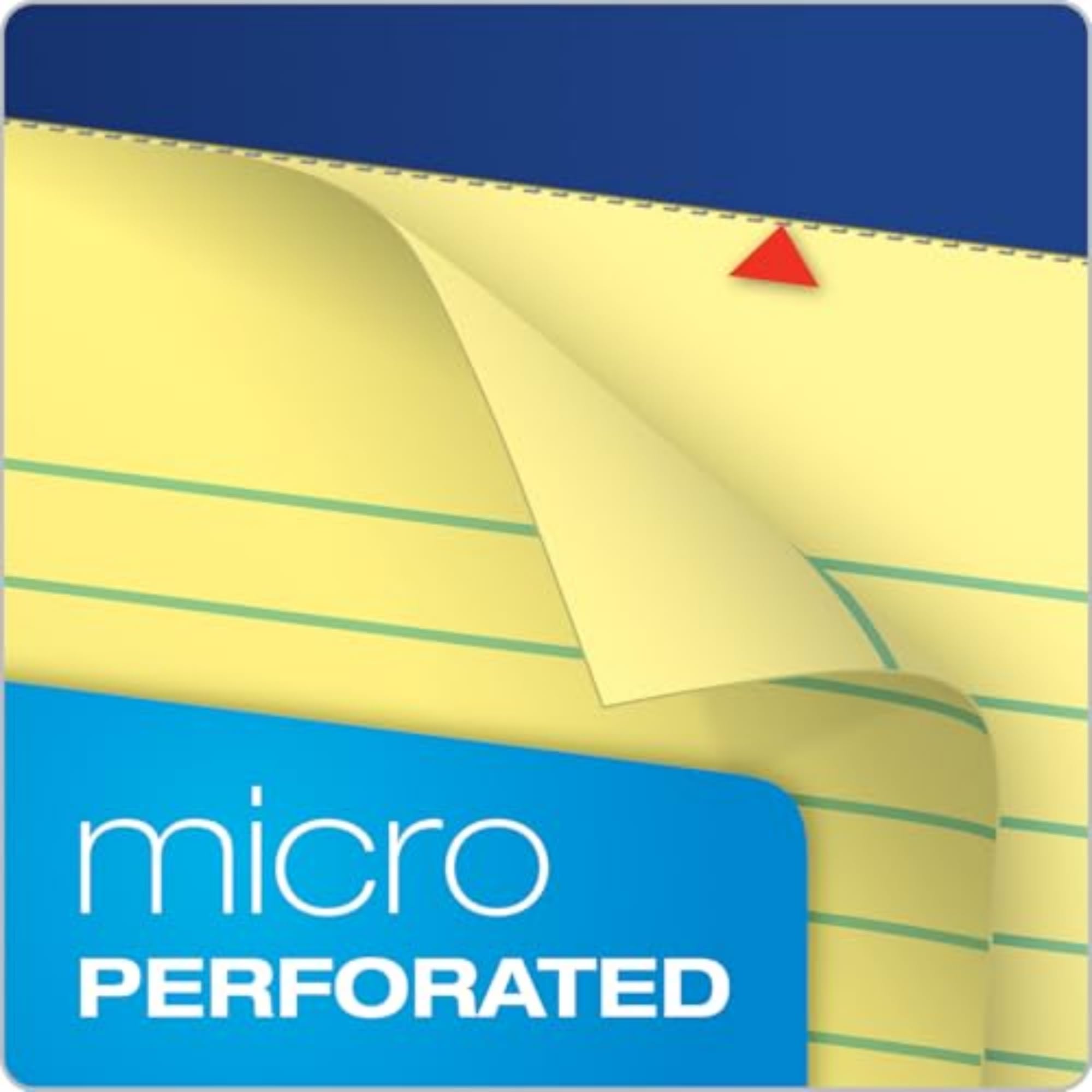 Ampad TOP20220 Blocco da scrittura perforato 8 1/2 x 11 3/4 canarino 50 fogli confezione da 12