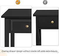 Vista 7 de Topeakmart Mesa consola con estante de almacenamiento y 3 cajones, mesa de sofá de 2 niveles para entrada/pasillo/sala de estar, material de madera