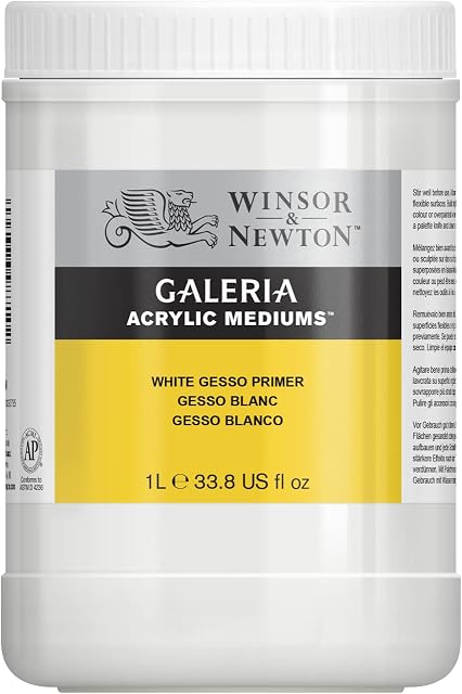 Winsor & Newton Galleria Gesso Primer 1 L, ACFGGP1L,White Gesso Primer