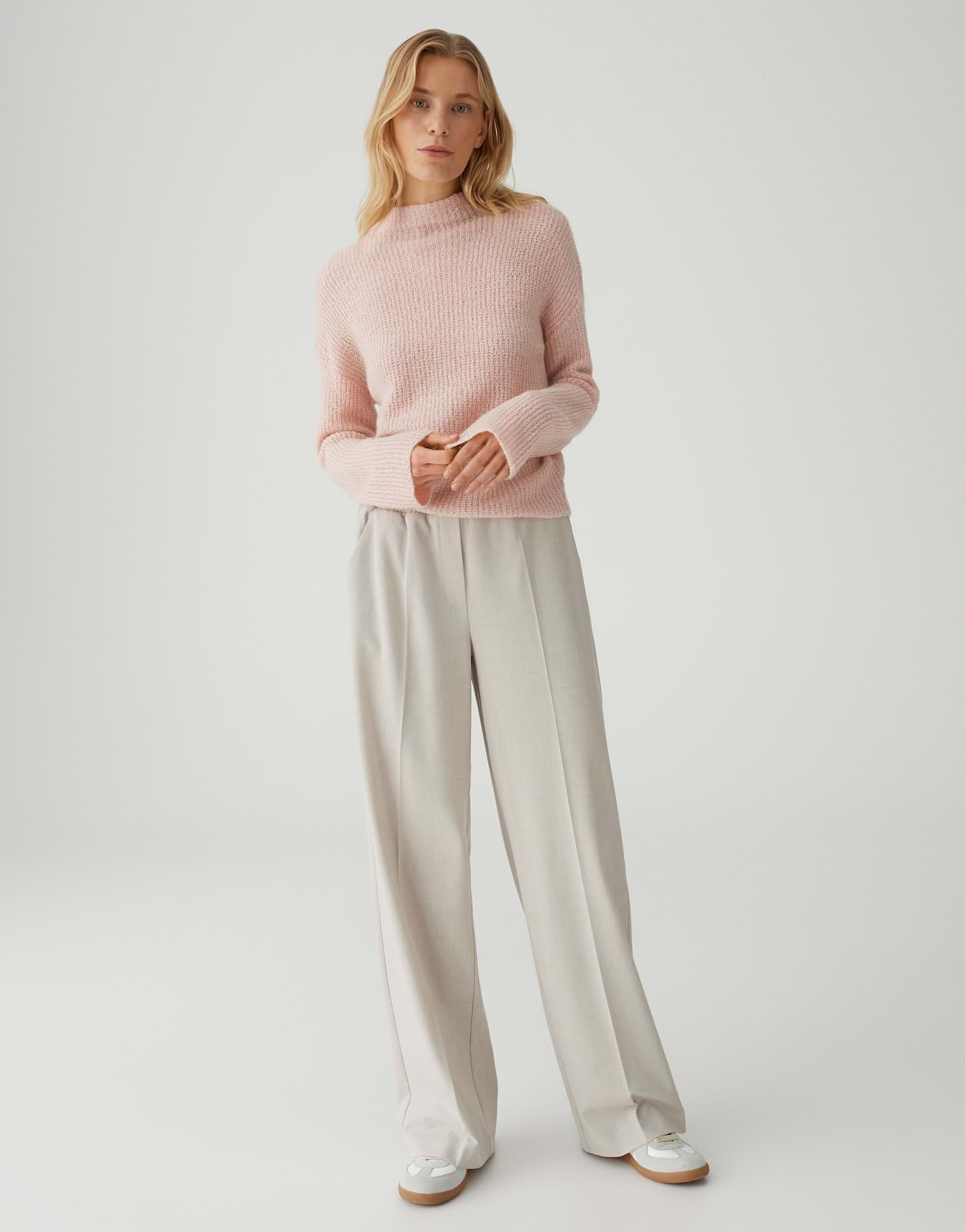 OPUS Damen Pullover | Priefe Luftiger Strickpullover in 3D-Optik Regular Fit
