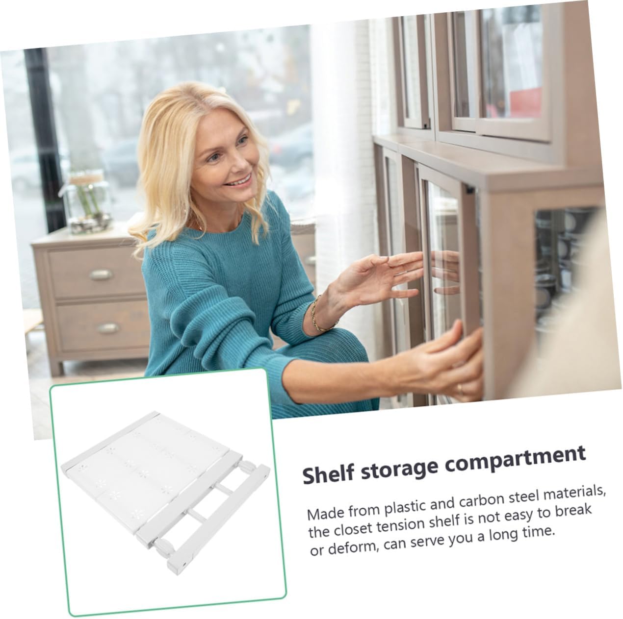 Expandable Closet Shelf Heavy Duty Divider Rack Adjustable