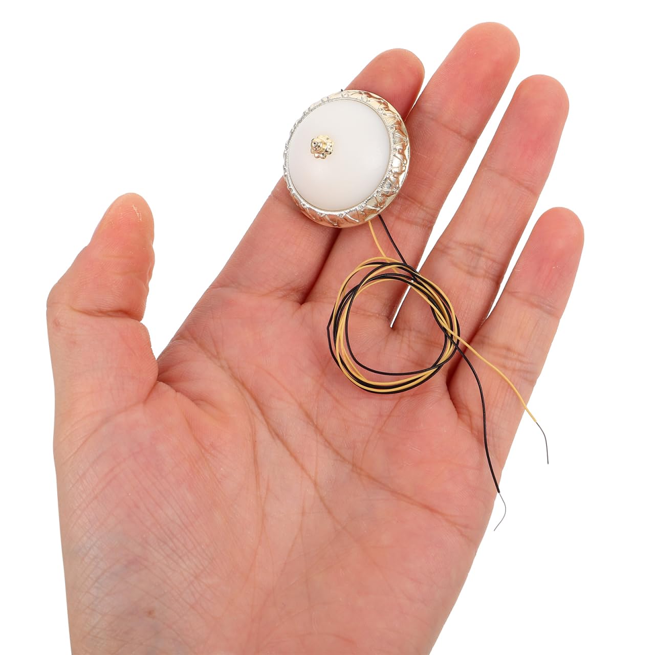 Yardwe Dollhouse Ceiling Light Miniature Round Lamp Fixture for 1/12 Scale Interiors Realistic Warm Lighting for Dollhouse Bedroom and Living Room Decor - Image 4