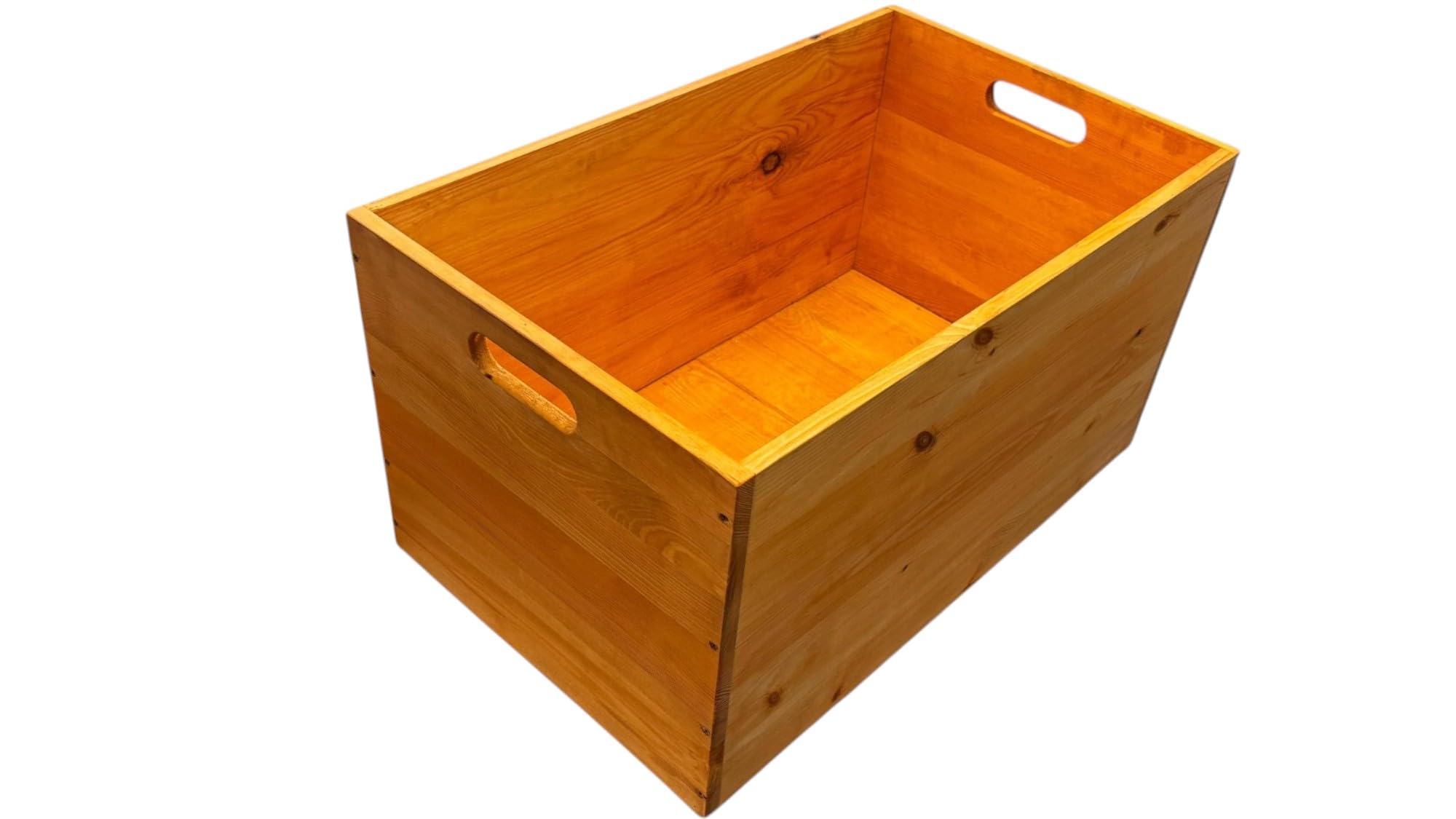 weeco Holz-Aufbewahrungstruhe mit Rollen, 73 x 45 x 40 cm, Kiefernholz, Eichenfarbe, Multifunktionale Lagerkiste für Kaminholz, Spielzeug, Decken