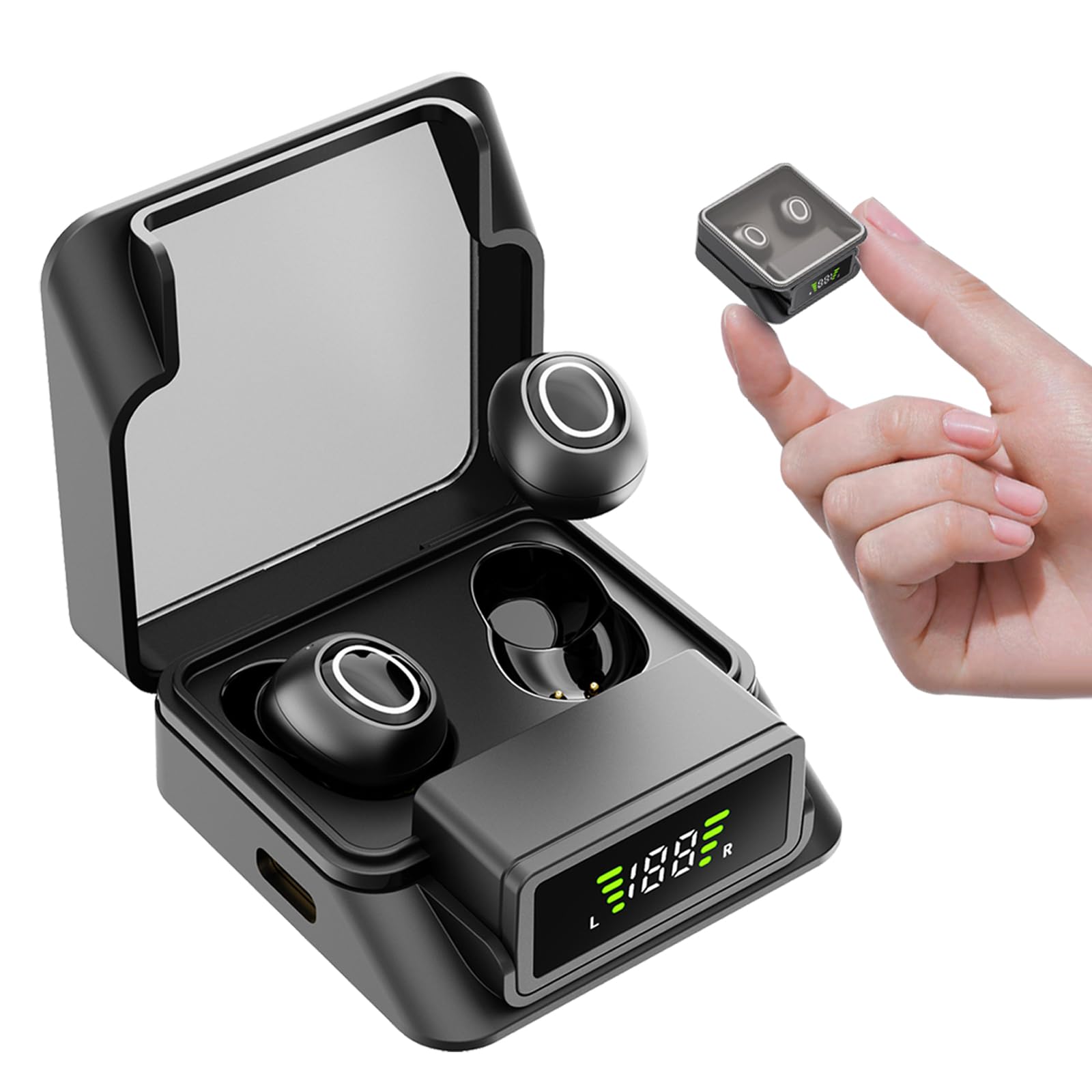 Mini Invisible Small Earbuds Wireless Bluetooth Comfortable Smallest Micro Tiny Low Profile Sleep Discreet Hidden Earbuds Headphones for Work Sleeping Earphones Ear Buds for Small Ears Women