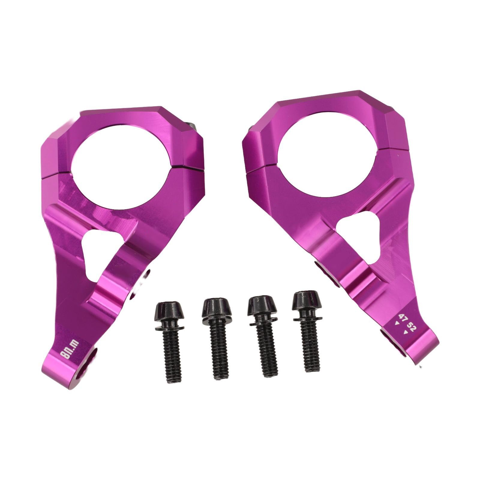 Evenoonest Direct Mount Stem For Dual Crown Forks For DH Mountain Bike 31.8mm Handlebar, Lightweight Split For Surron Light Dirt Bike Riders(Purple)