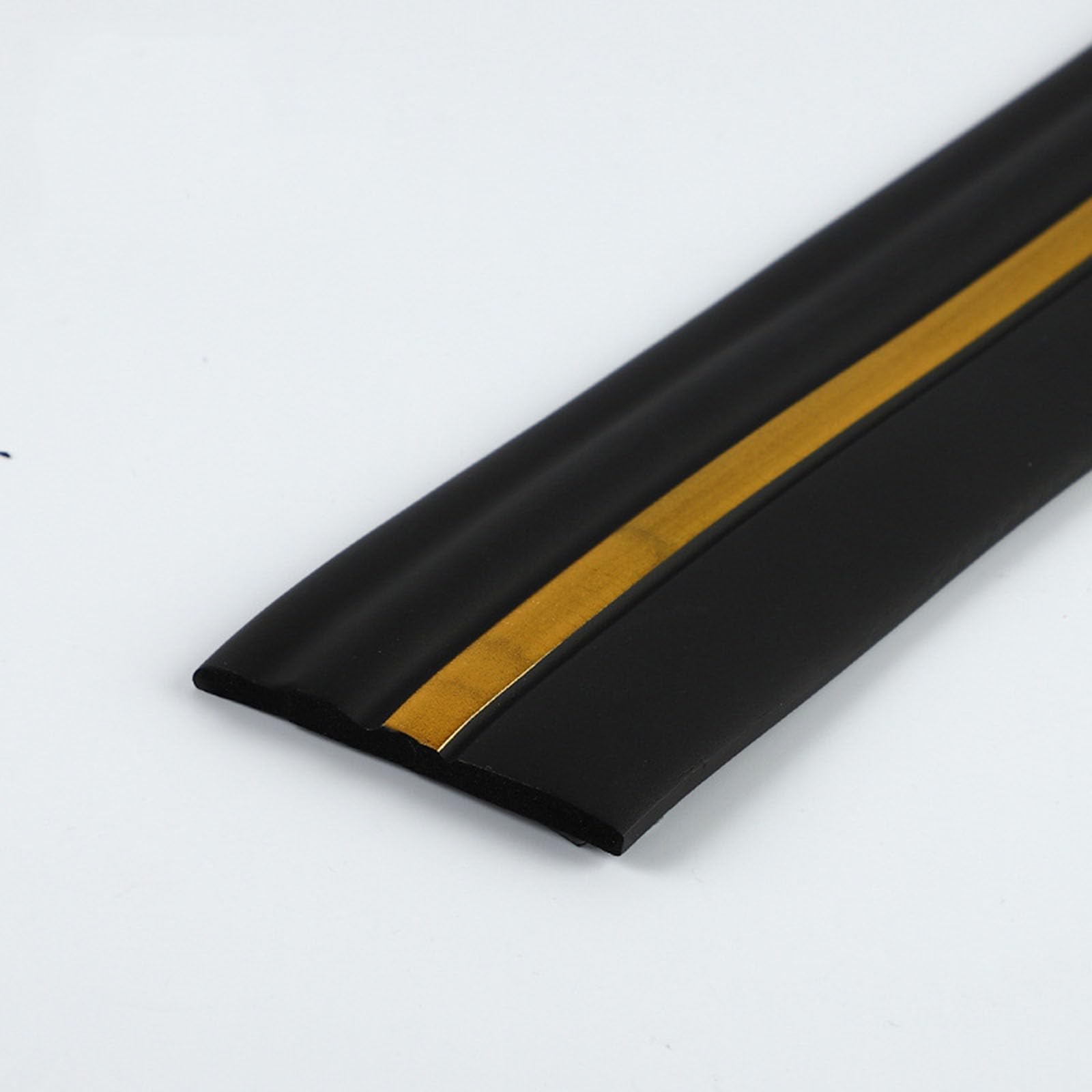 HENANCXF Skirting Board Trim Self, 16.4FT Wall Baseboard Molding Trim, Peel And Stick Rubber Wall Base Moulding Trim,for Living Room, Bedroom, Kitchen, Bathroom(Size:9.8cm,Color:Black with gold)