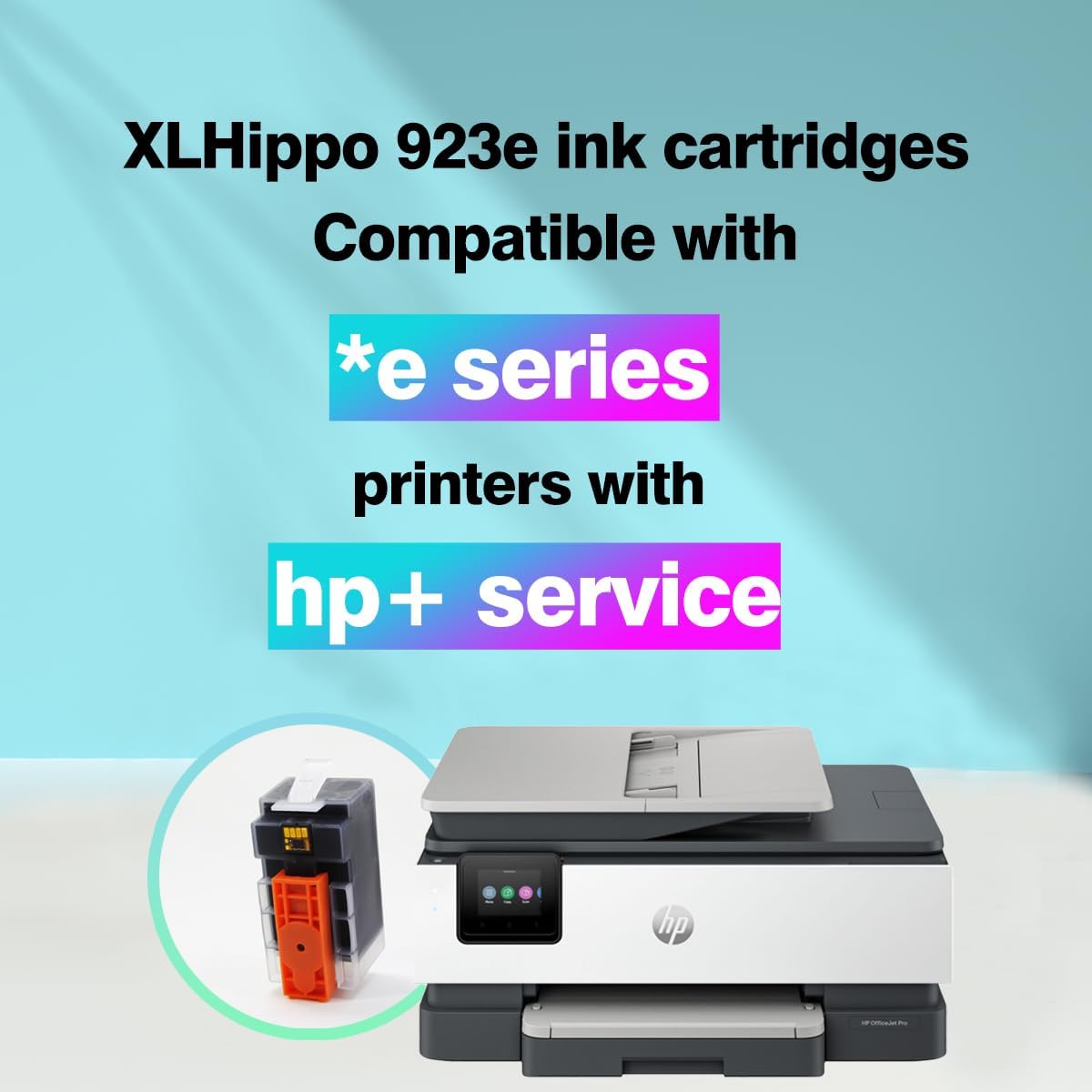 923e 923XL Black Replacement for HP 923 Black Ink Cartridgs for HP Printers Office Jet Pro 8125e 8135e 8138e 8139e 8130 8130e Series OfficeJet 8122e 8120 Series Printer(1 Pack 923 XL)