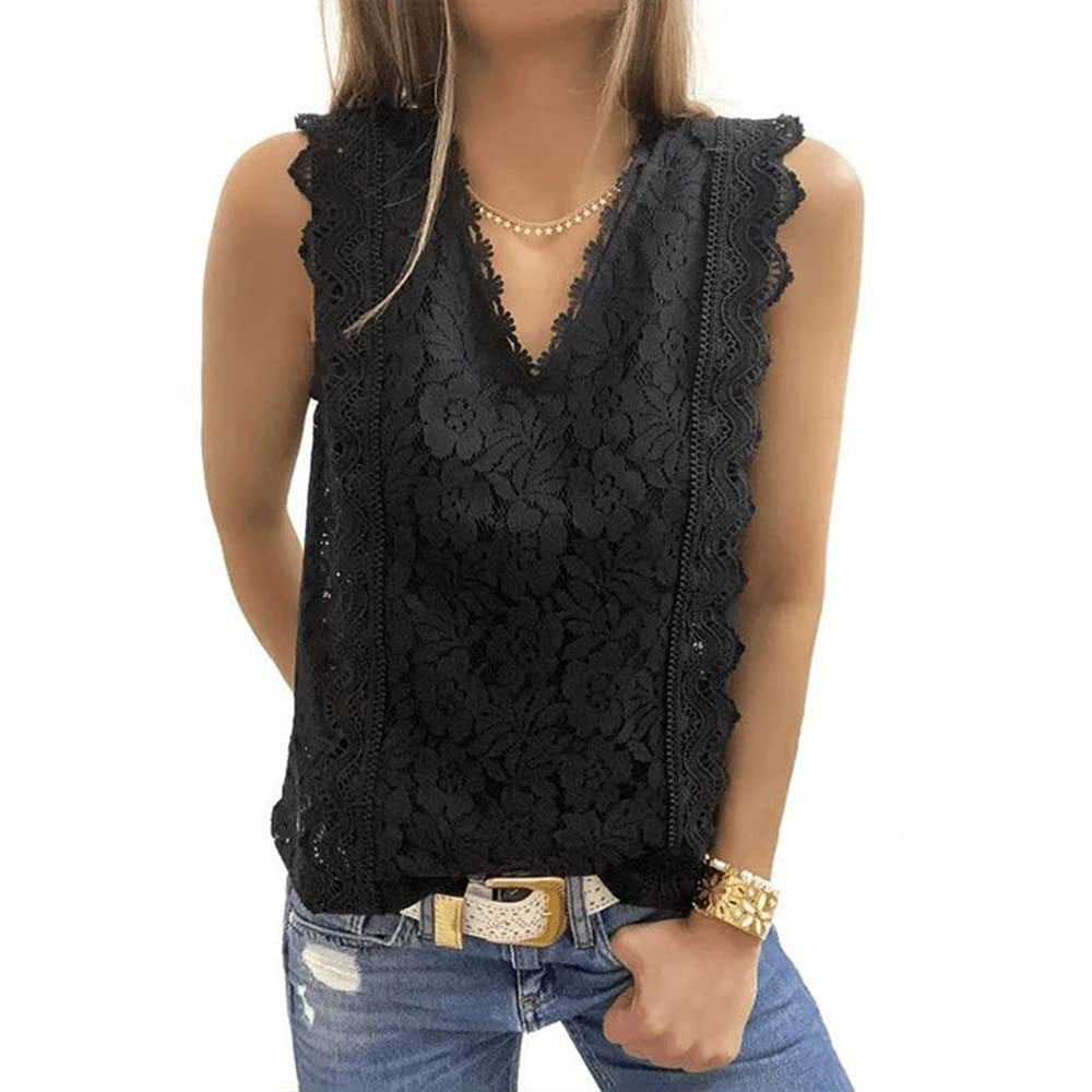 Blouse mode col V finitions dentelle en textile fluide uni