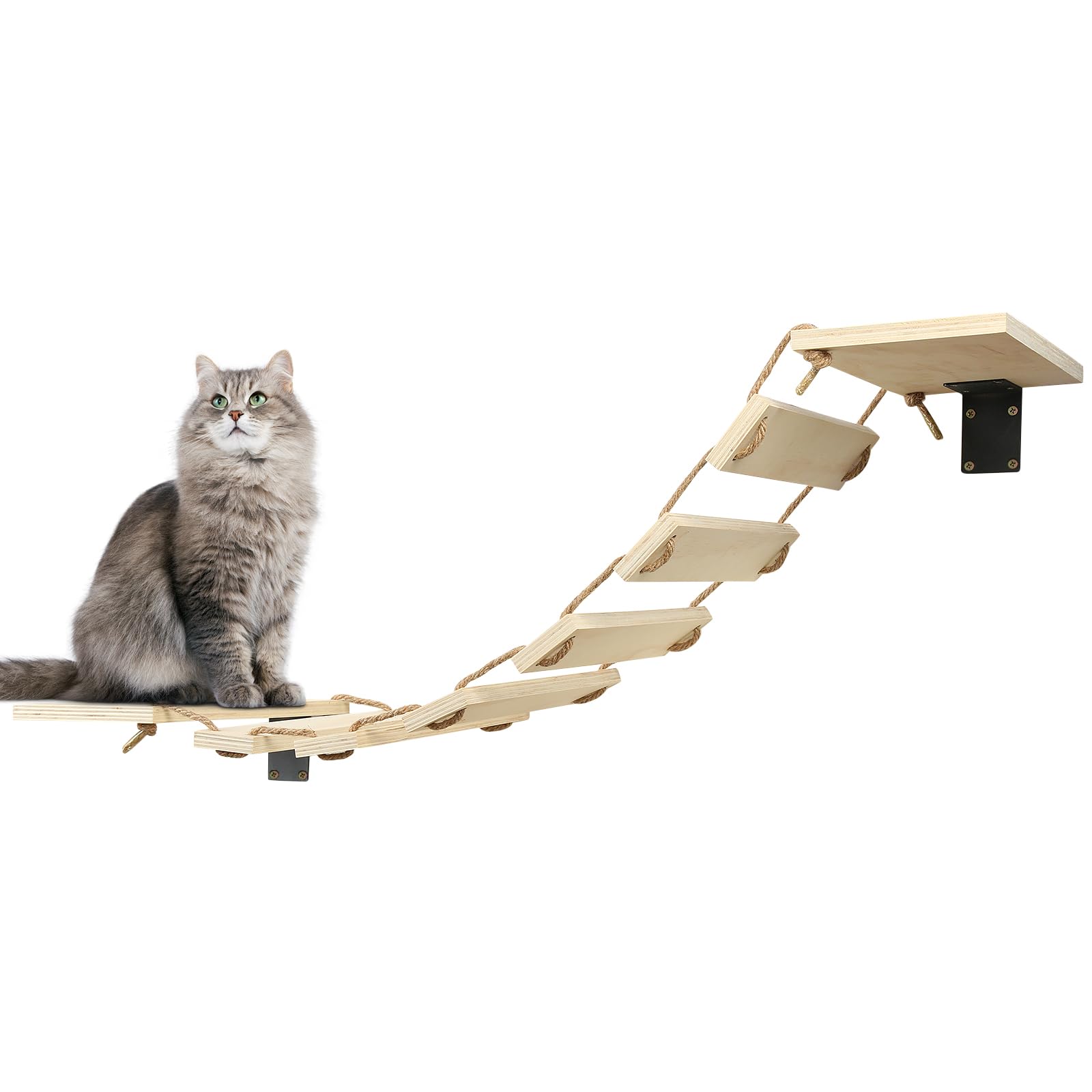 Pont Mural, étagère de Large et Marche d'escalade pour Chat à Faire soi-même, pour la Plupart des Chatons, Chats Moyens et Grands-32,5 x 15,5 x 85 cm - Couleur d'origine