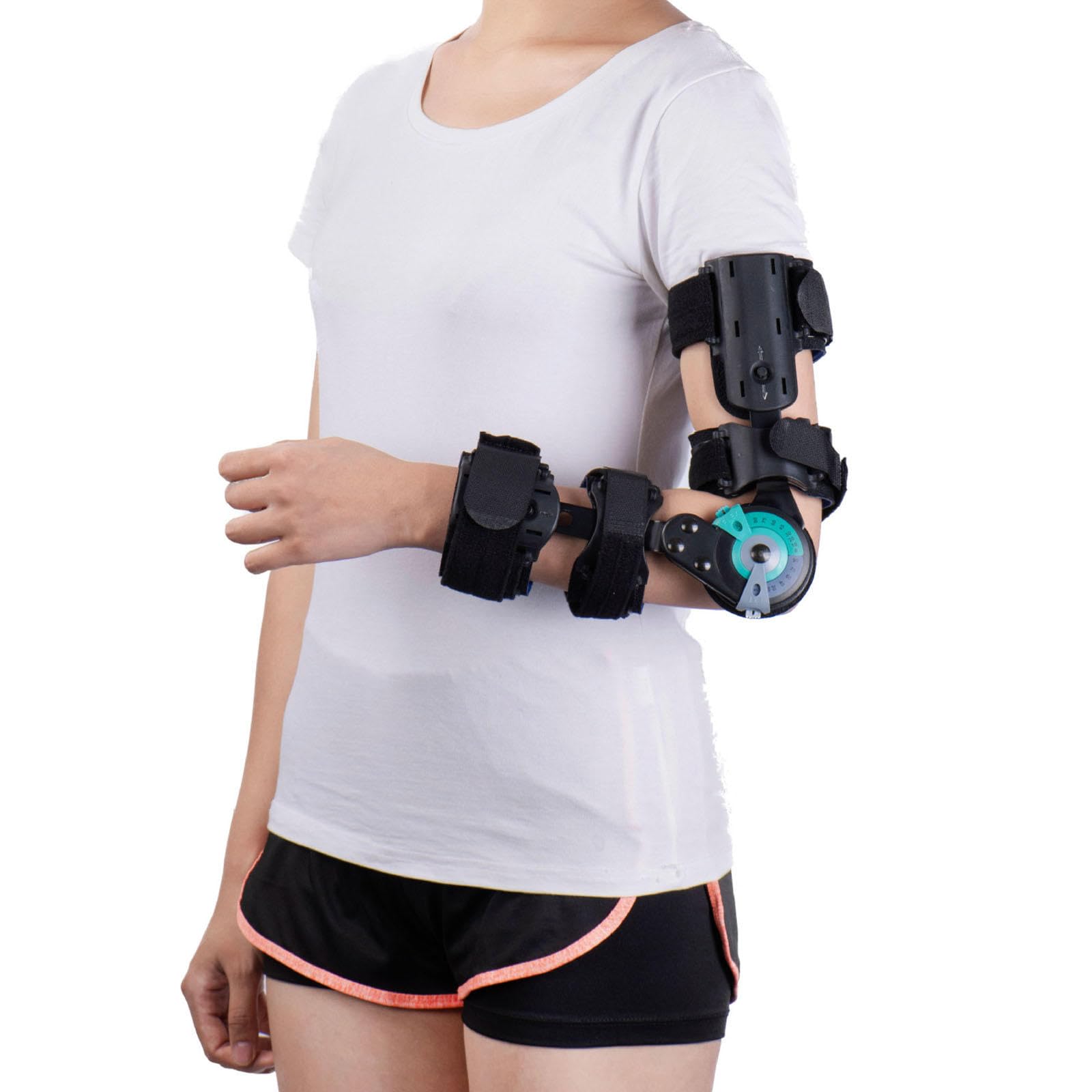 PopieL Codera Ajustable Unisex, Codera con Bisagras Para Codo Izquierdo/derecho, Cabestrillo de Fijación de Fractura de Brazo, Codera Postoperatoria Para Fijación Después de La Eliminación de Yeso