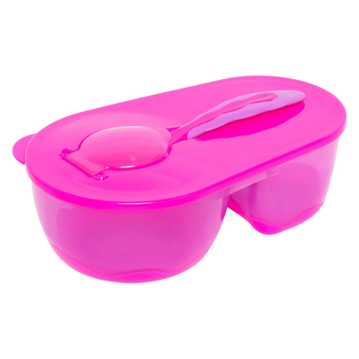 BAYBEE Baby Feeding Set with Spoon & Lid | Safe & Baby-Friendly Bowl and Spoon for Babies | Lightweight & Easy to Use Feeding Essentials | Premium Quality Feeding Set for 6 to 12 Months(Dark Pink)-image-6