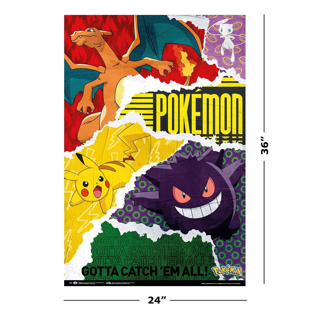 Amazon.com: Pokemon - Manga/Anime TV Show/Gaming Poster (Gotta