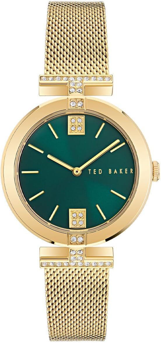 Ted Baker Ladies Stainless Steel Yellow Gold Mesh Band Watch (Model: BKPDAF3059I)