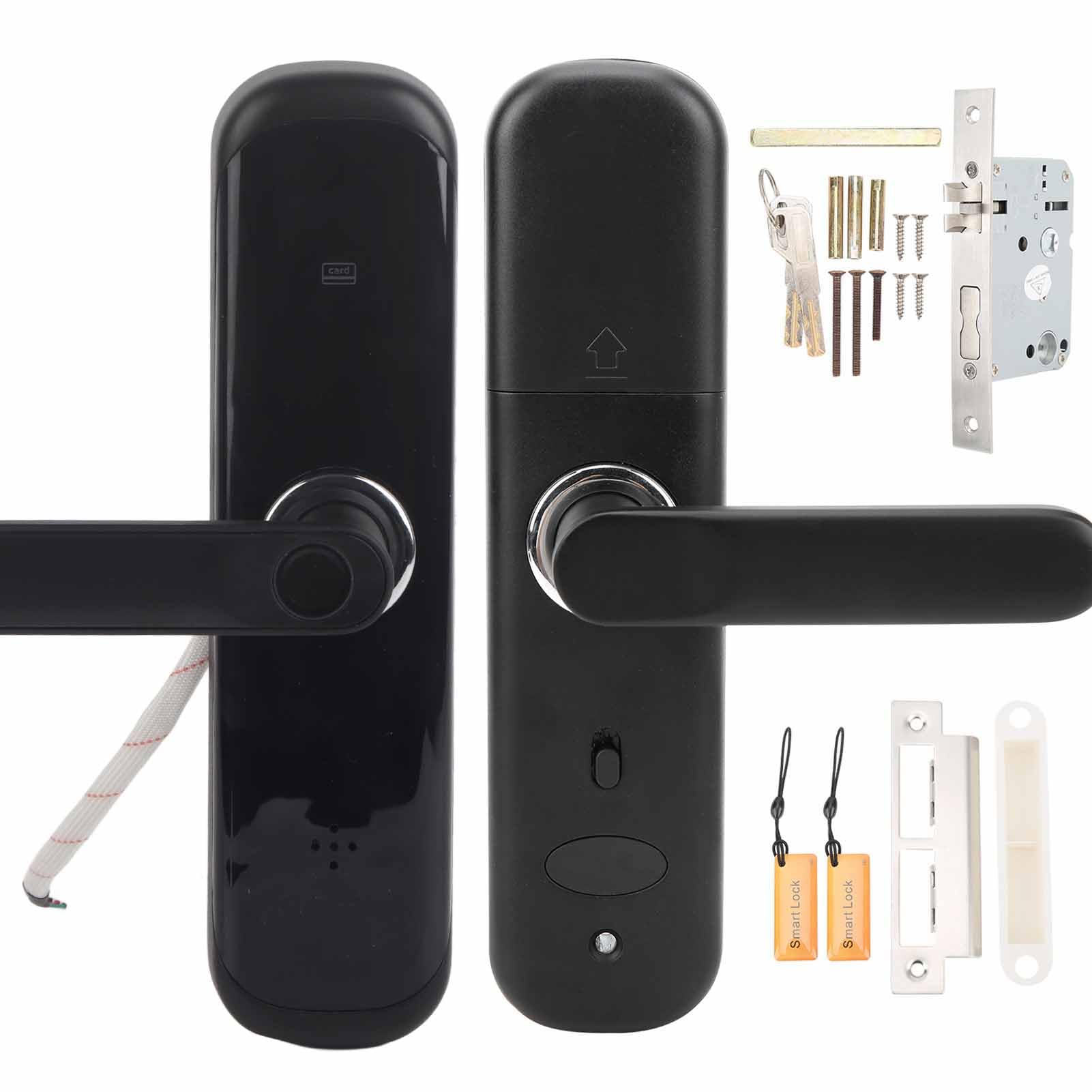 Serrure Empreinte Digitale Serrure Electronique Porte Entree avec Poignée Levier Clavier à écran Tactile Mot de Passe Code Serrure de Porte Intelligente Serrure Biometrique avec Clé, Télécommande APP