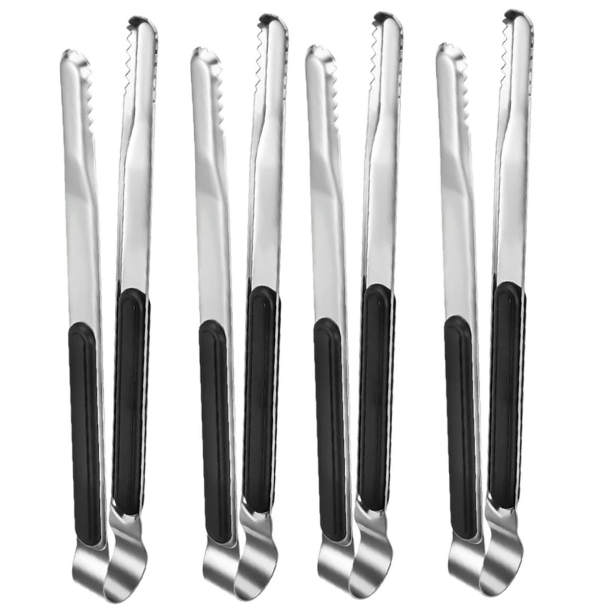 Toyvian 5 Series Pinzas Para Parrilla Ranurado Cocinando Reutilizable De Múltiples Fines Parilla Carne Torneado Fiesta Tenazas Pinzas De Barbacoa Acero Inoxidable 430 4 Piezas X 5