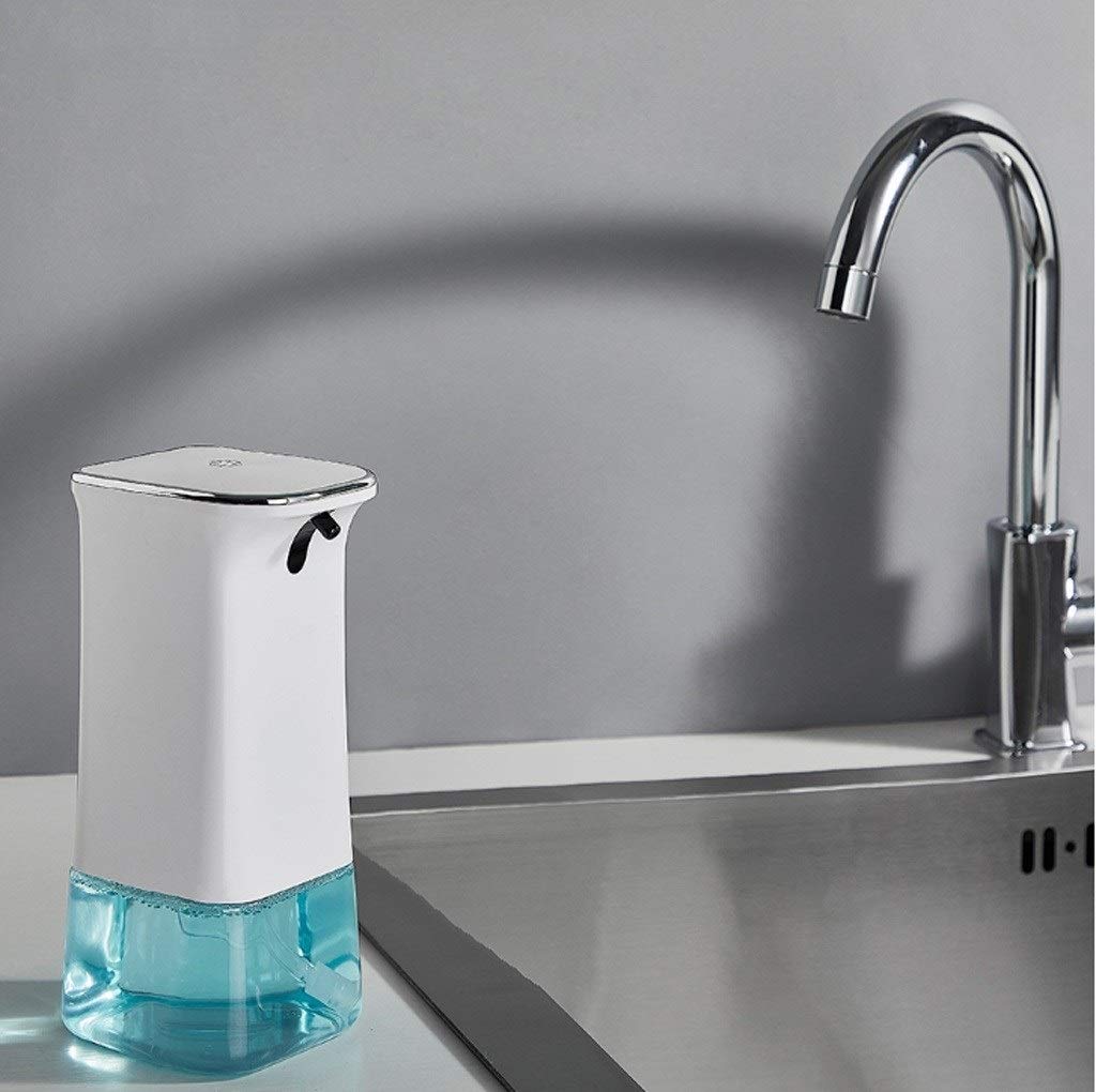 Seifenspender Automatischer Seifenspender 280ml, Touchless Schäumende Batteriebetriebene Elektro Auto for Badezimmer Küche Büro Hotel, Zwei Ebenen der Flüssigkeit Ausgangs Einstellbare, weiß