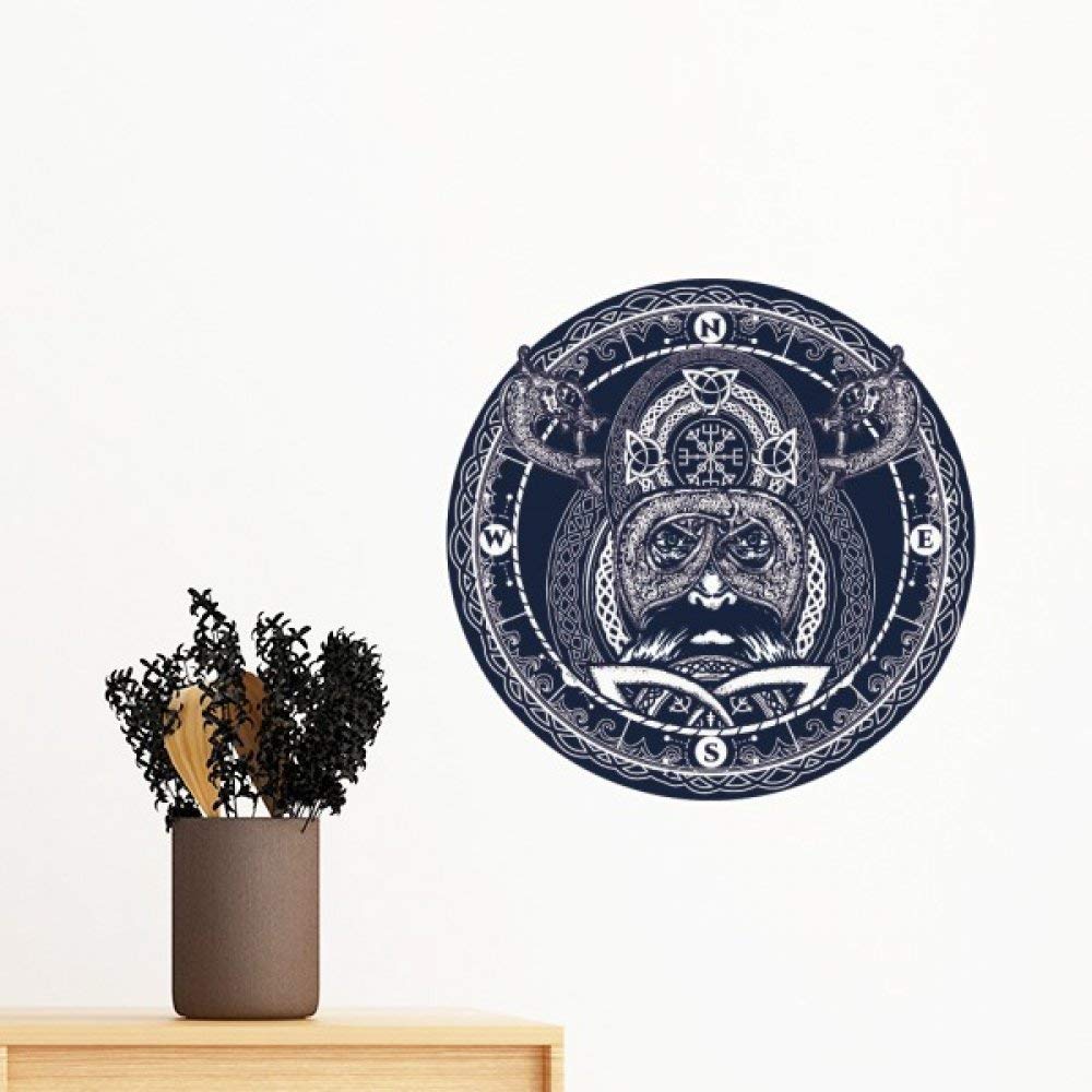 Sticker boussole mural art amovible autocollant facile a poser pour chambre