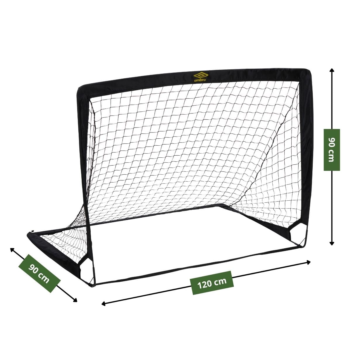Umbro Fußballtor 50 x 44 x 44 cm - Fußballtore Set von 2 - Faltbares Fussballtor - Fussballtore für Garten Kinder