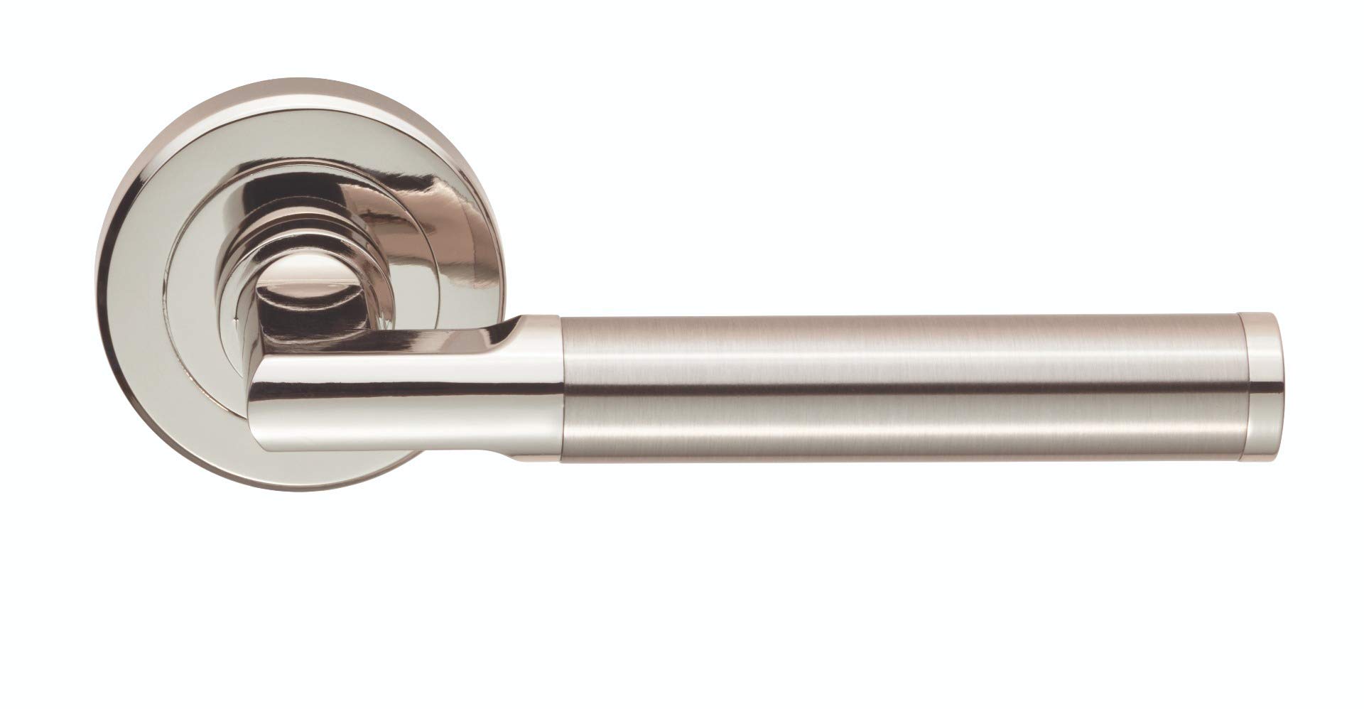Serozzetta Sessanta Lever On Round Rose Polished & Satin (Pair) In Nickel