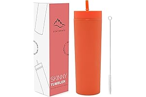 Eye-Catching Orange Acrylic Tumbler: Perfect for Refreshment on the Go