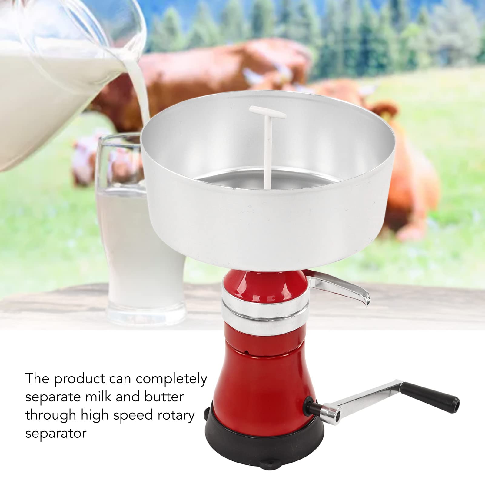 Jeanoko 80L Handbuch Milchtrennmaschine Mini-Milchzentrifuge Entfettungsmaschine Manueller Separator für Milchcreme