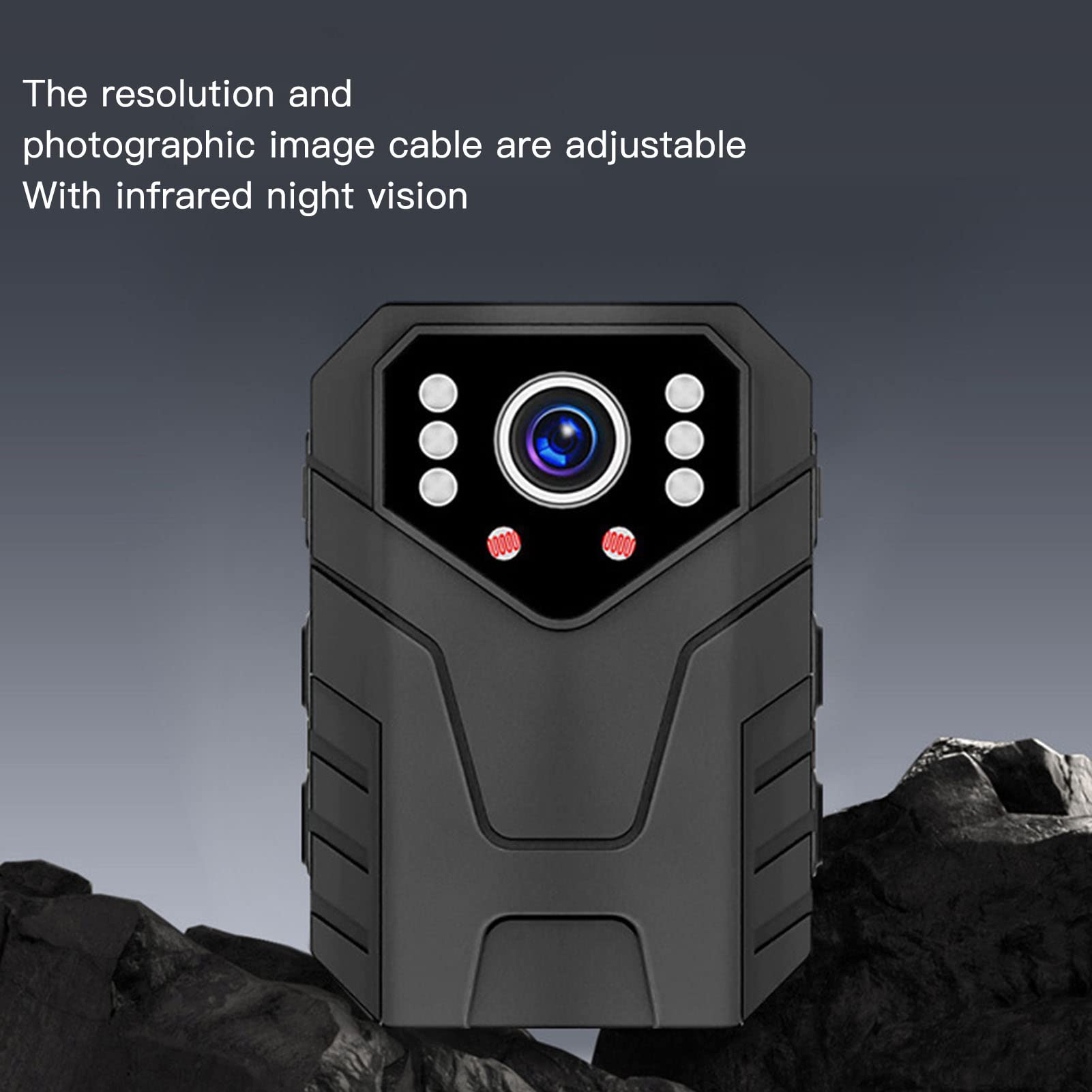 Body Camera, 4K Body Wearable Security Camera with Night Vision and Motion Detection, Police Clip On Camera Support Up to 128G Storage (US Plug)