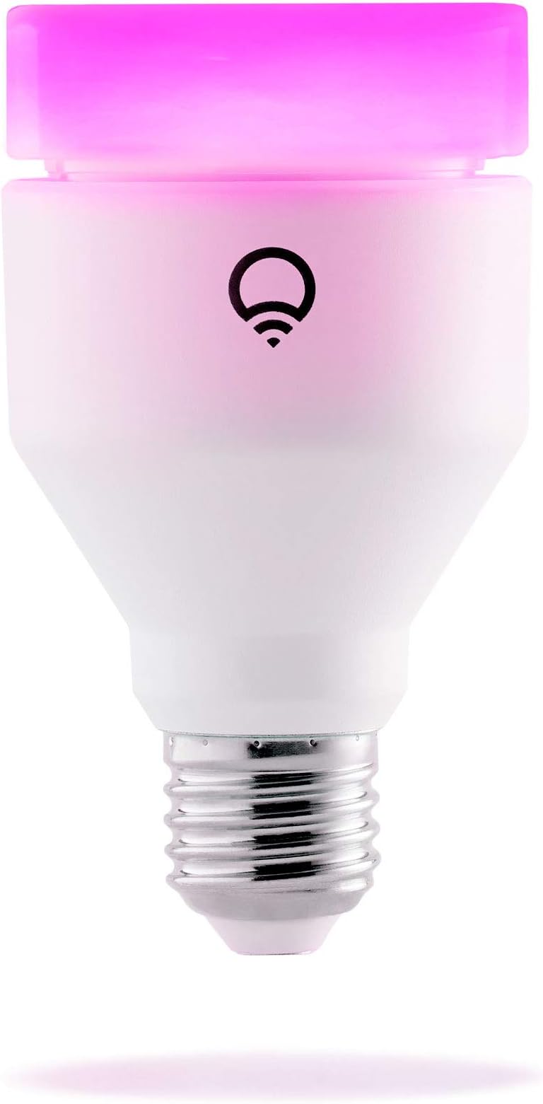 LIFX (A19) Wi-Fi Smart LED Light Bulb, Adjustable, Multicolor, Dimmable, No Hub Required, Compatible with Alexa