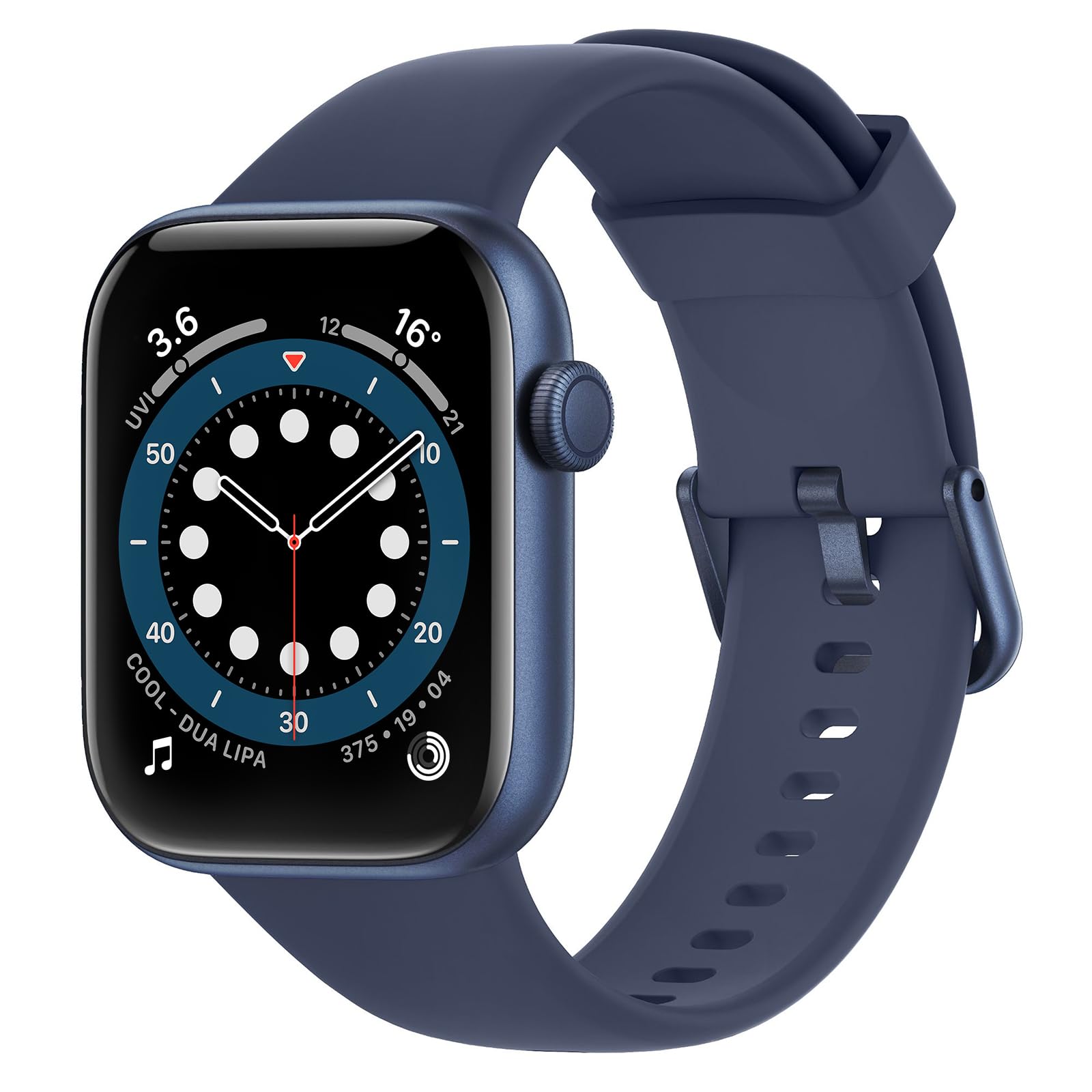 AcclaFit Reloj Inteligente Mujer Hombre, 1.85" Smartwatch con Llamadas Bluetooth, 140+ Modos Deportivos con SpO2/Pulsómetro/Monitor de Sueño/Podómetro, Impermeable IP68 para Android iOS Negro