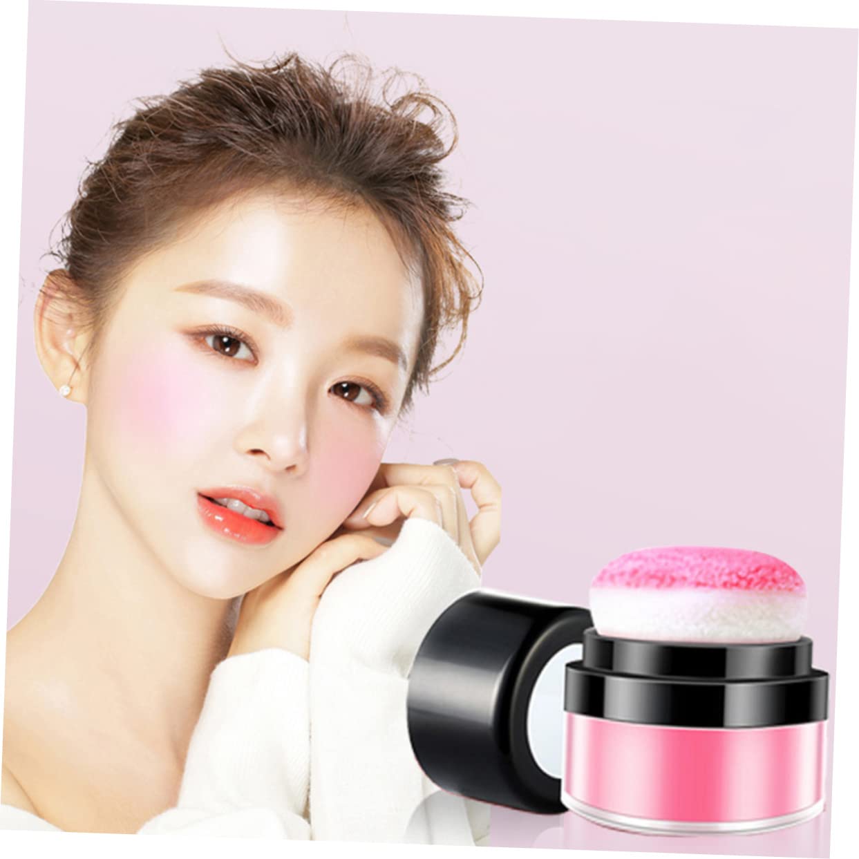 DOITOOL 4stücke Loose Powder Blush Mit Puff Für Gesicht Leicht Und Atmungsaktiv Für Strahlendes Make-up-erlebnis Geeignet Für Damen Und Schwarze