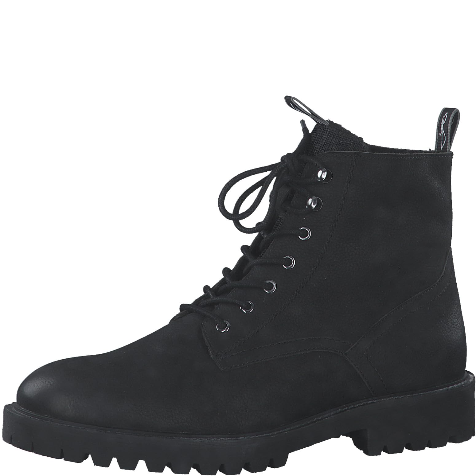 MARCO TOZZI Men's 2-16200-41 Lace Boot Flat, Black Nubuck, 9.5