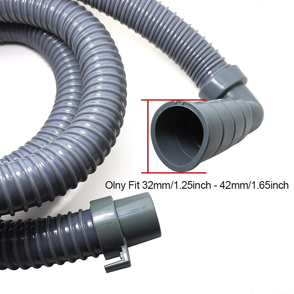 6ft Washing Machine Drain Hose, Right Angle with 90 degree Elbow