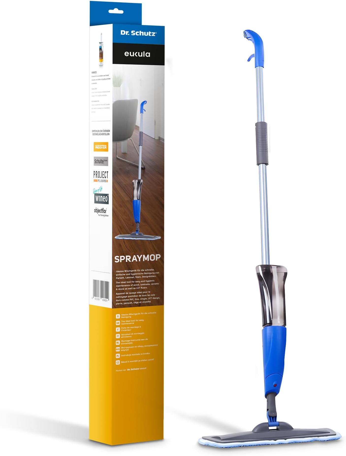 Dr Schutz SprayMop Daily Hard Floor Cleaner – Quick-Drying, Residue-Free Floor Cleaning Solution for Laminate, Vinyl, Wood & Tile – Easy Daily Maintenance Spray