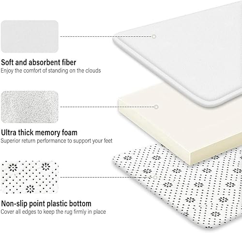 Miniatura 6 de Viking Runic Compass Juego de cortina de ducha de 4 piezas, juego de baño Vegvsir Nordic Celtic Rune negro con cortina de ducha y alfombras,