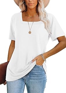 Sponsored Ad - Lunivop Womens Tops Casual V Neck Short Sleeve Solid Color Basic T Shirt